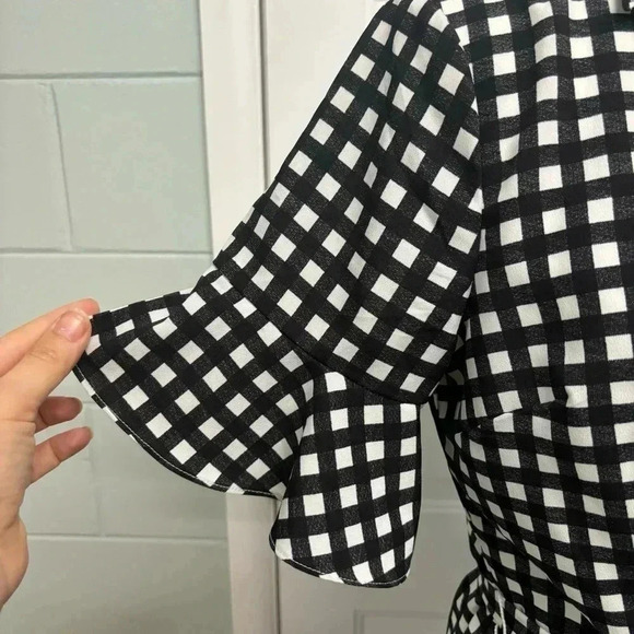 Banana Republic check button front shirt dress a-line sz 8 - Picture 5 of 7